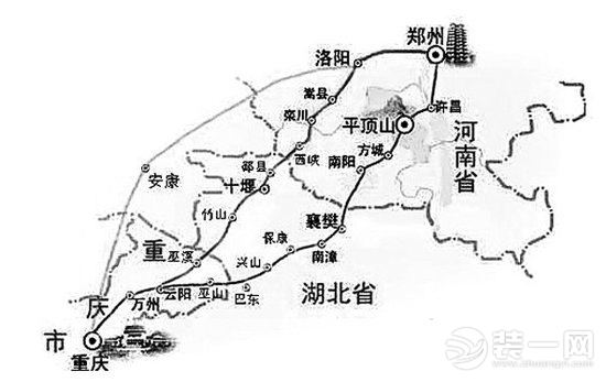 郑万高铁线路图